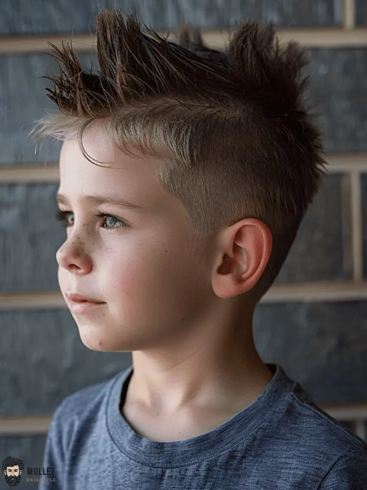 Boys Faux Hawk Mullet