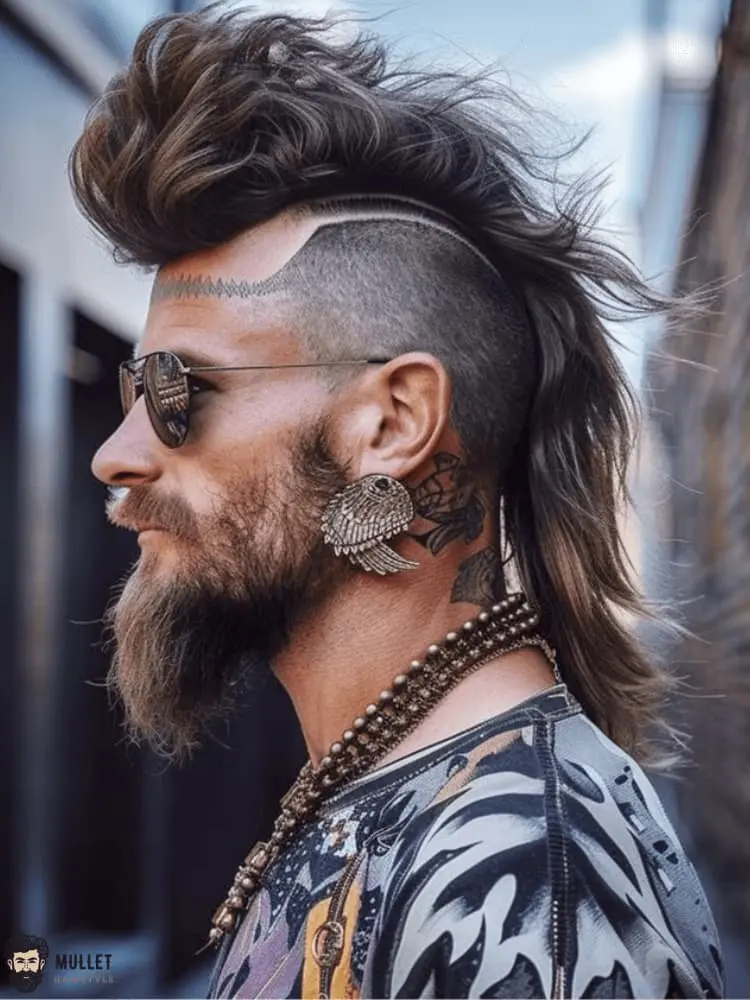 Long Faux Hawk Mullet