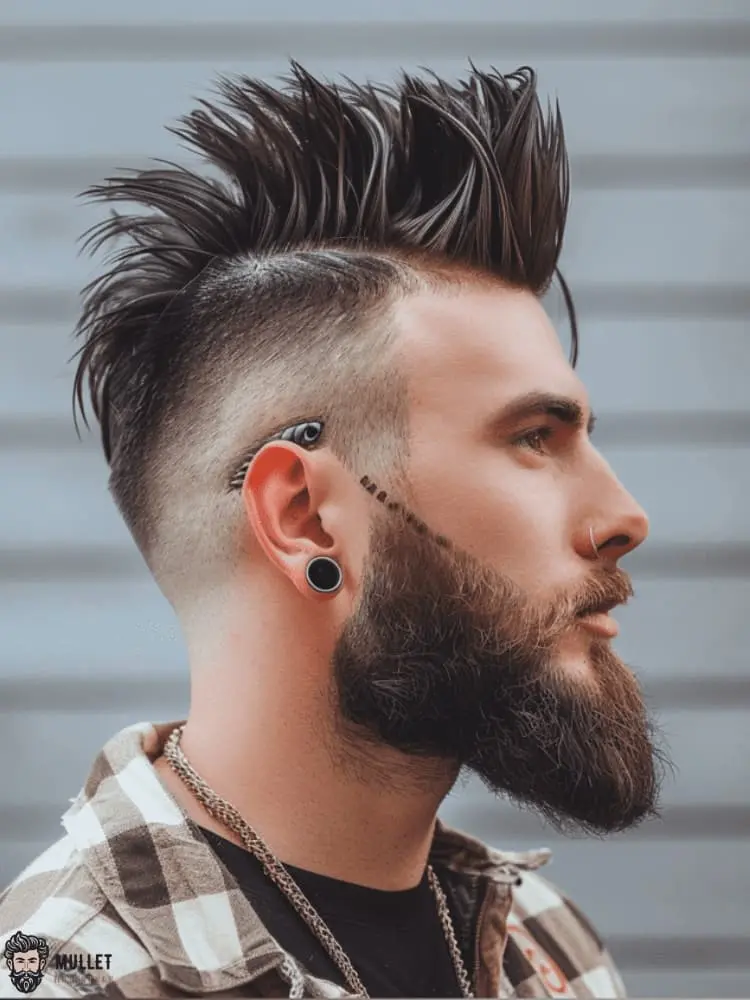 Mens Faux Hawk Mullet