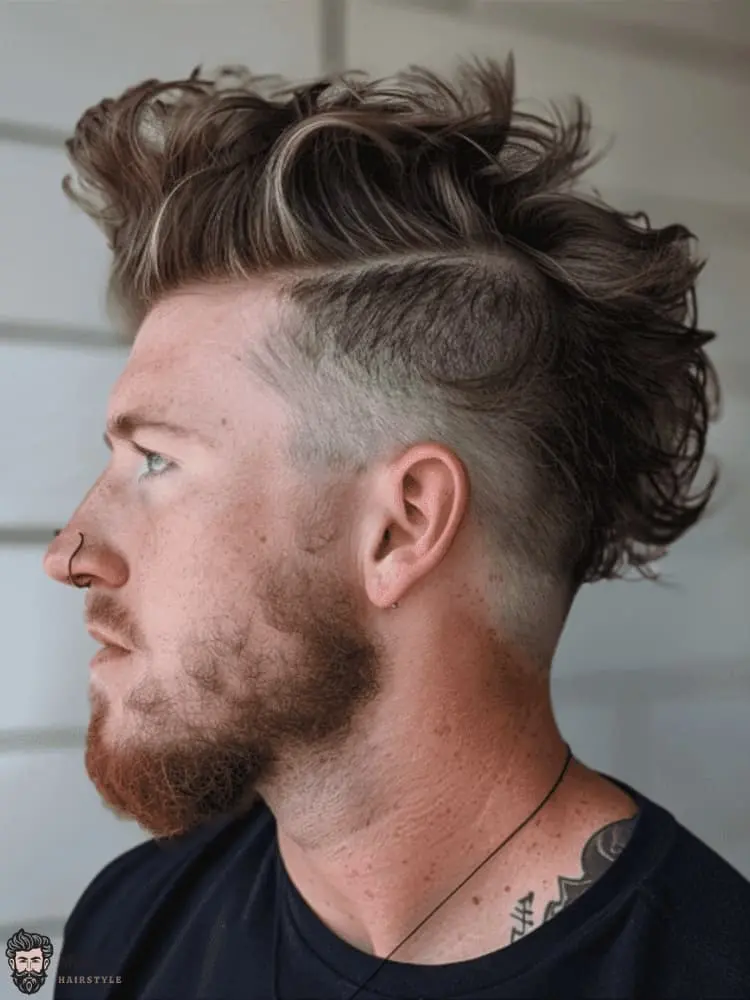 Modern mullet taper haircut