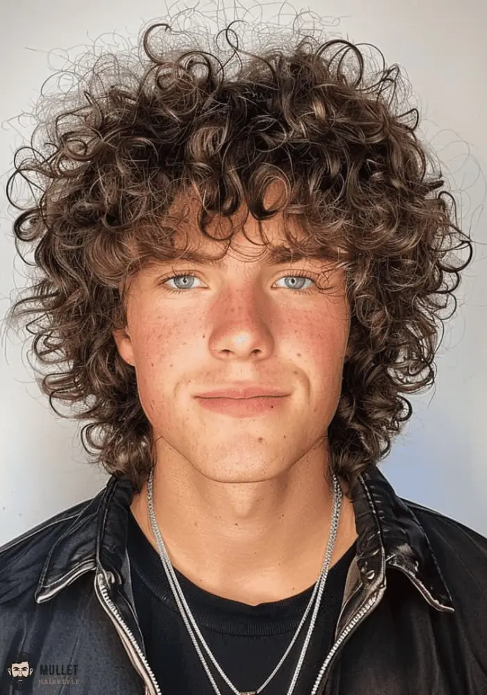 Shaggy Curly Mullet