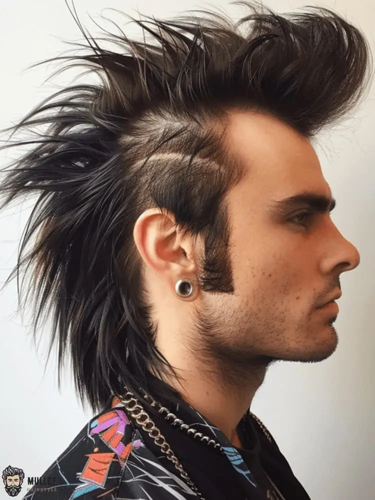 faux hawk mullet long