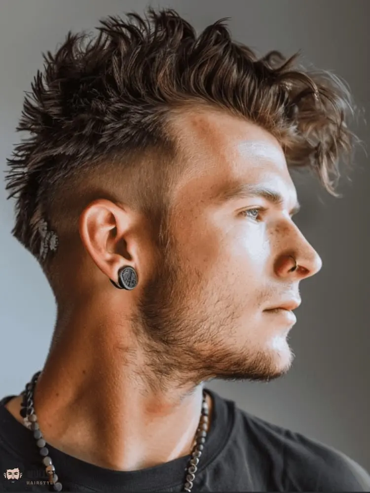 faux hawk with short mullet